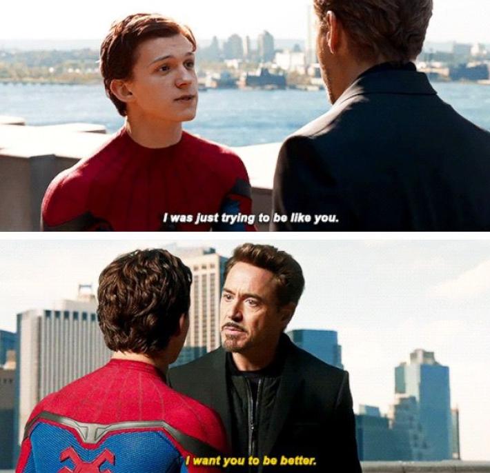 Tony Stark y Peter Parker