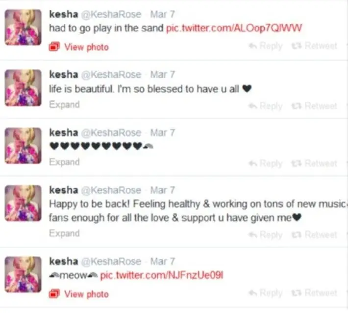 Kesha la Superviviente Vuelve a Twitter