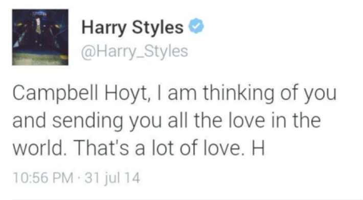 One Direction: la Historia de Harry Styles y Campbell Hoyt Emociona en Twitter