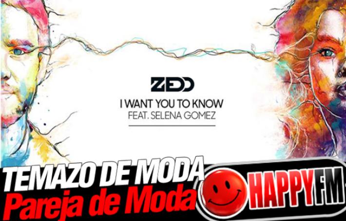 I Want You To Know de Zedd y Selena Gómez: Letra (Lyrics) y Vídeo