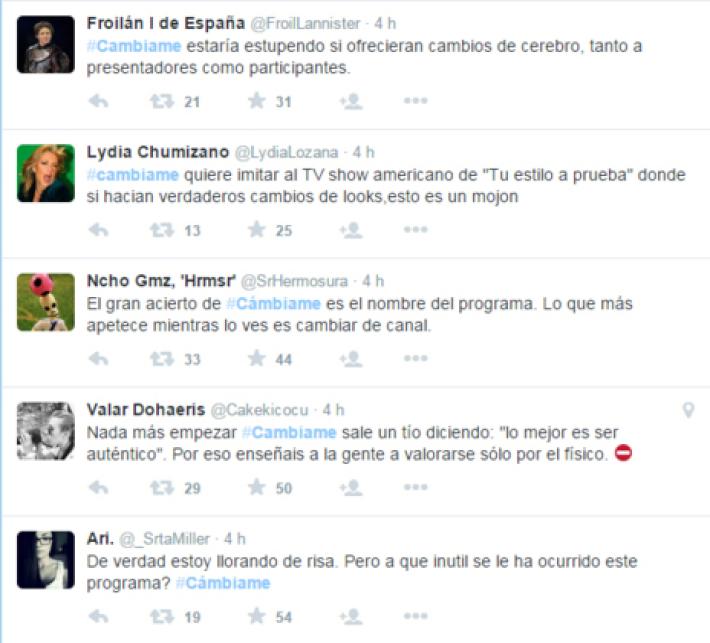 Estreno Cámbiame: Twitter Critica el Primer Programa