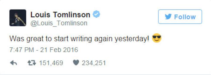 Louis Tomlinson Revela que ha Estado Escribiendo Nuevas Canciones