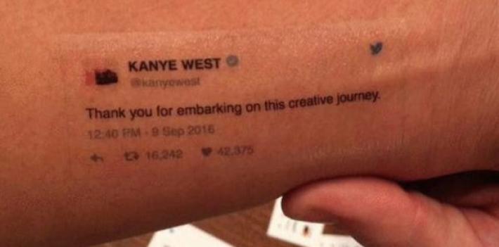 Justin Bieber, Kanye West… La Nueva Moda Viral, Tatuarse los Tweets de los Famosos