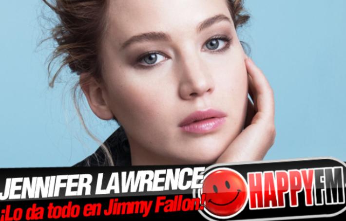 Jennifer Lawrence presume de su talento más extraño en Jimmy Fallon