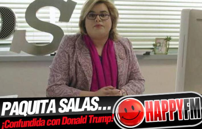 Paquita Salas, confundida con Donald Trump en Los Ángeles