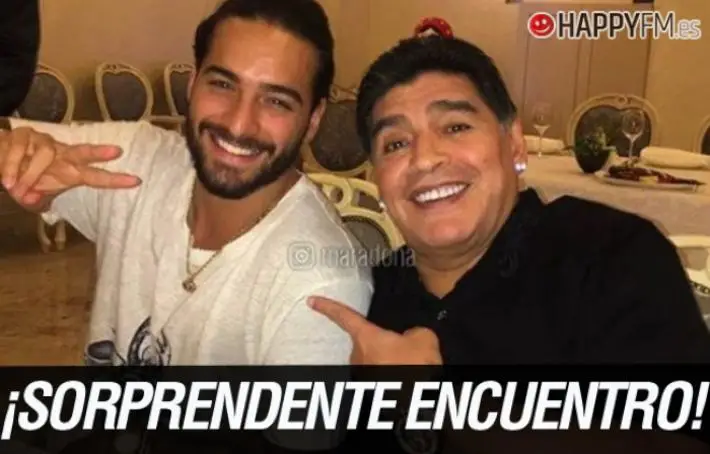Maluma y Maradona se encontraron y todo terminó así