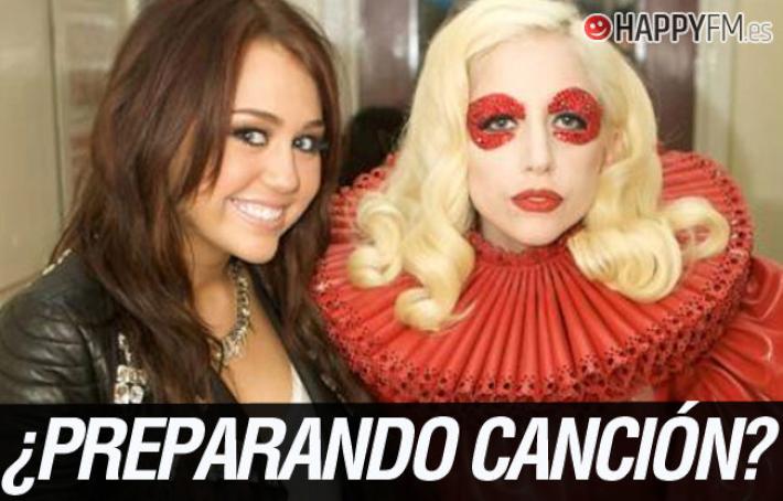 Aumentan los rumores de una posible colaboración entre Miley Cyrus y Lady Gaga