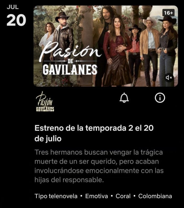 ‘Pasión de Gavilanes’: se confirma la fecha de estreno de la temporada 2 en Netflix 1