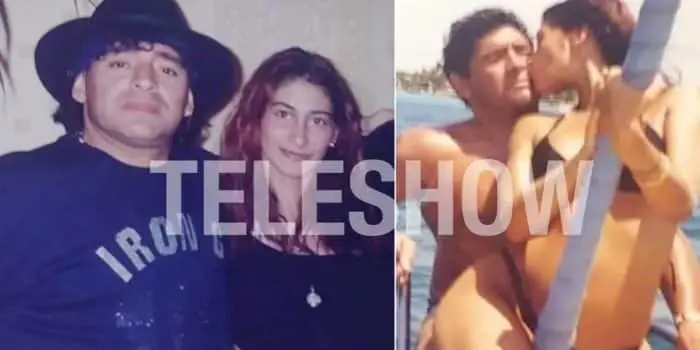 Laura Cibilla durante su noviazgo con Maradona