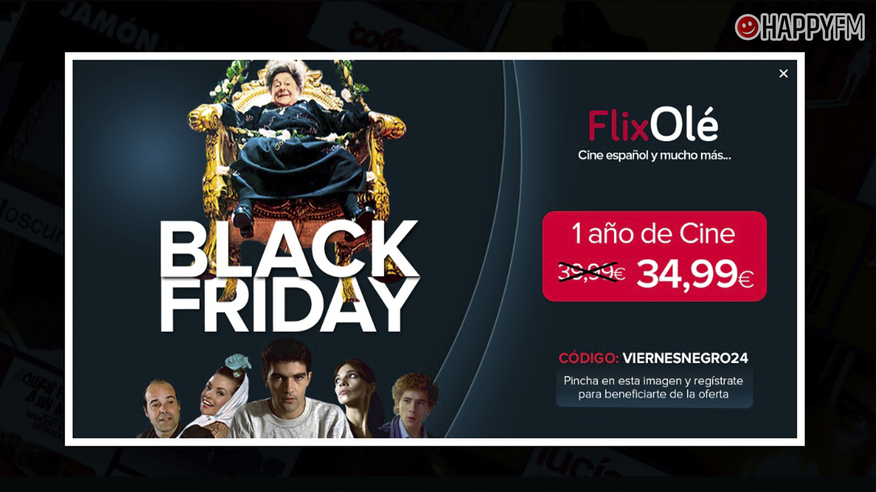 Flixolé, la mayor plataforma de cine en español, se suma a la fibre del Black Friday