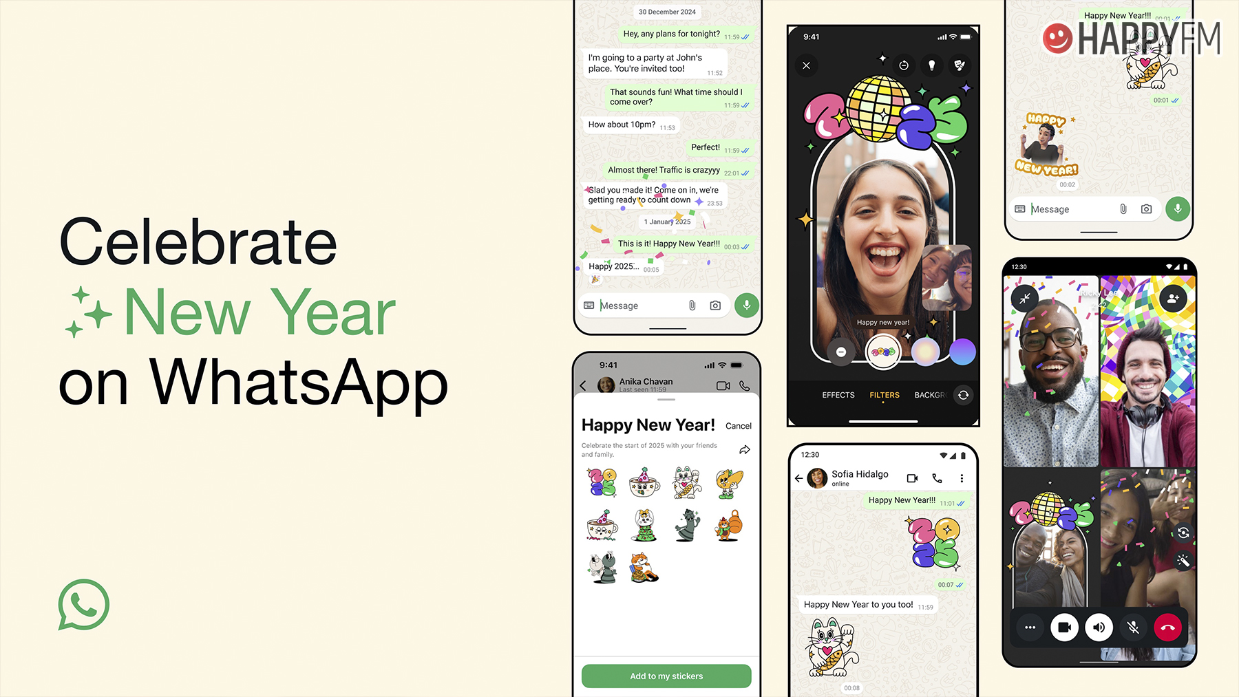 Celebra el Año Nuevo en WhatsApp