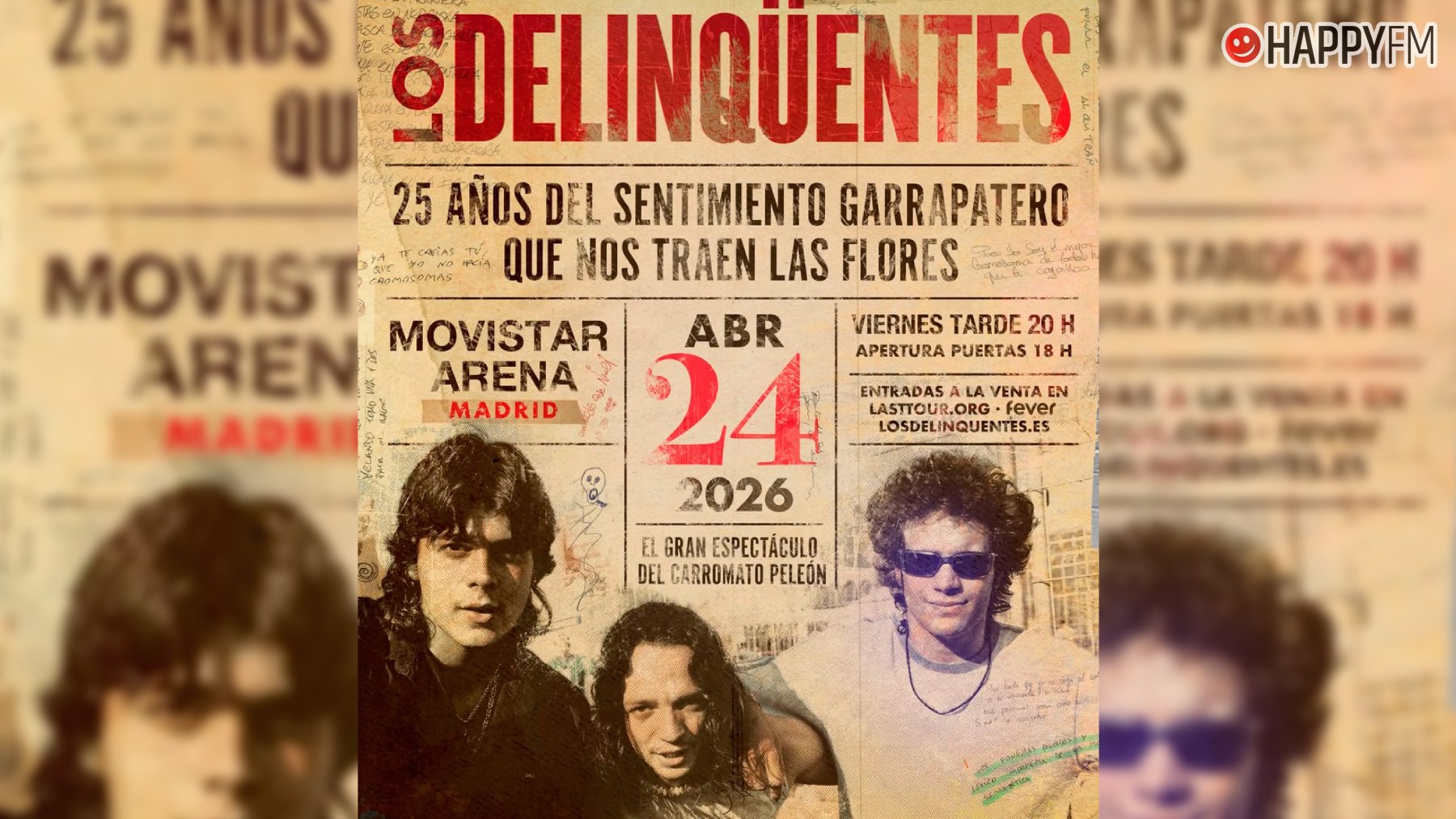 Los Delinqüentes confirman concierto en Madrid: fecha y cómo comprar las entradas